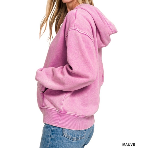 Zenana Outfitters Pink Track Pants & Hoodie Set - Picture 7 of 8